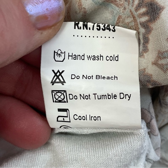 RoseMarine  Floral Print Blouse Made in Italy wrap top Y2K inspired lined Large - Picture 6 of 10